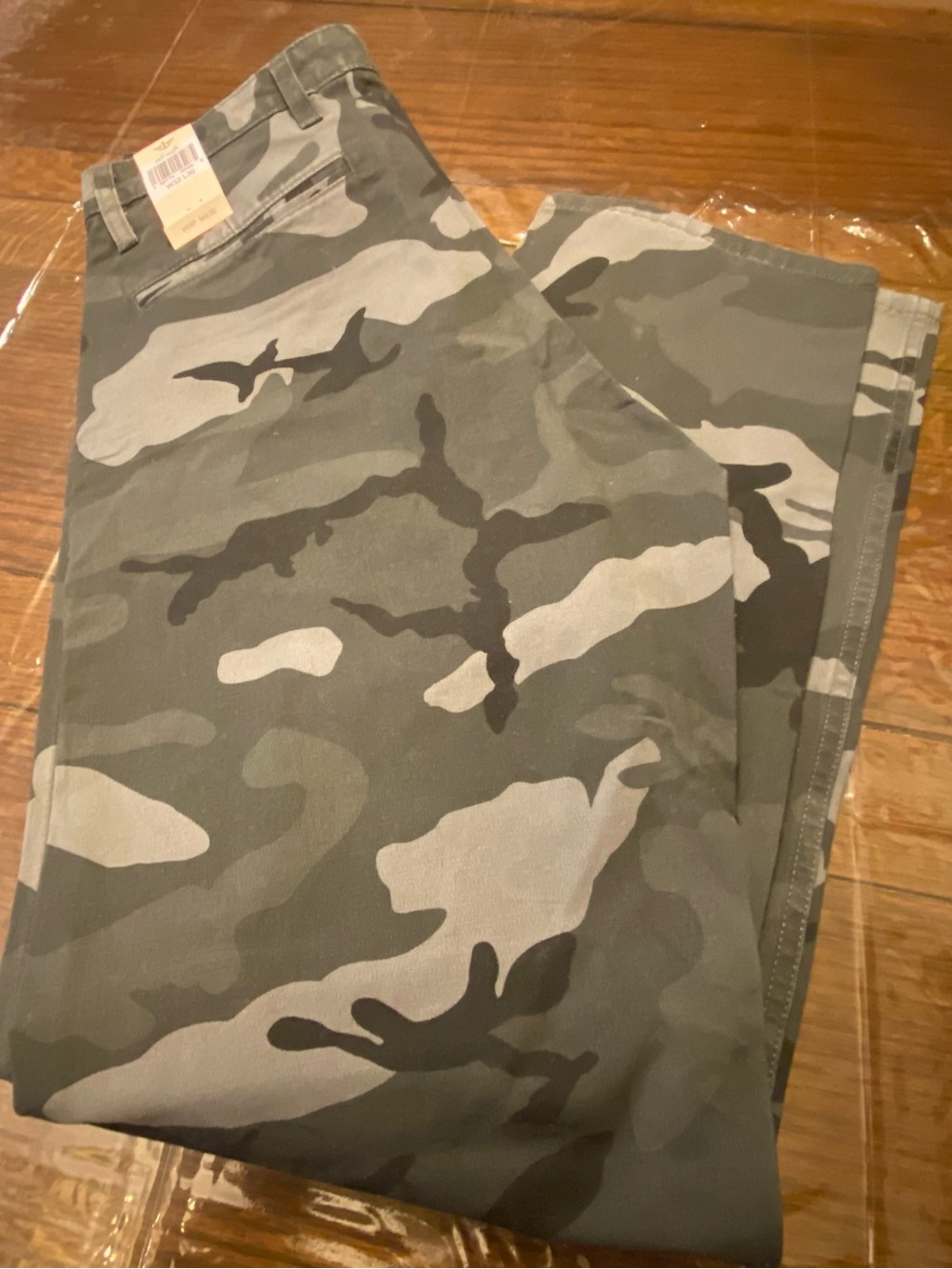 Men's Camouflage Stretch Docker Pants - Gray Camo